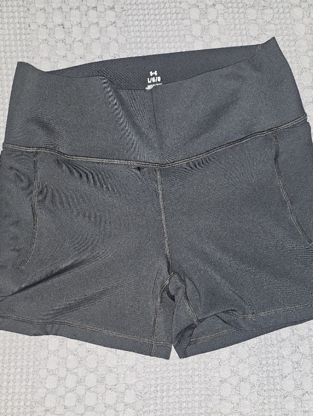 Under Armour Women's Black Athletic Running Shorts with Side Pockets